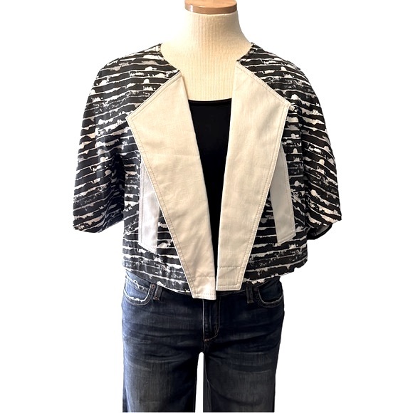 Marc by Marc Jacobs Cropped Print Blazer Jacket, Small - Picture 4 of 14